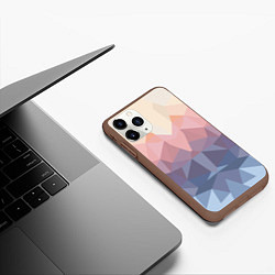 Чехол iPhone 11 Pro матовый Полигональная свежесть 2022, цвет: 3D-коричневый — фото 2