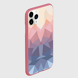 Чехол iPhone 11 Pro матовый Полигональная свежесть 2022, цвет: 3D-малиновый — фото 2