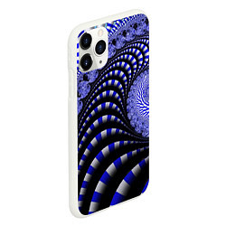 Чехол iPhone 11 Pro матовый Неоновая спираль Абстракция Neon Spiral Abstractio, цвет: 3D-белый — фото 2