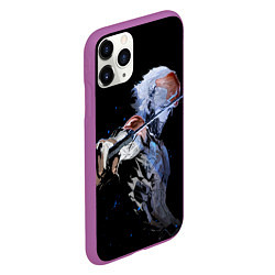 Чехол iPhone 11 Pro матовый METAL GEAR RISING Райден с мечом, цвет: 3D-фиолетовый — фото 2