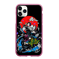 Чехол iPhone 11 Pro матовый Шинобу Кочо Гию Томиока КЛИНОК РАССЕКАЮЩИЙ ДЕМОНОВ, цвет: 3D-малиновый
