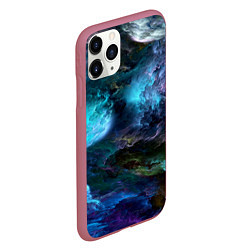 Чехол iPhone 11 Pro матовый Неоновые облака neon clouds, цвет: 3D-малиновый — фото 2