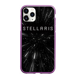 Чехол iPhone 11 Pro матовый Stellaris WARP, цвет: 3D-фиолетовый