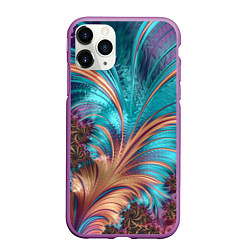 Чехол iPhone 11 Pro матовый Floral composition Цветочная композиция, цвет: 3D-фиолетовый