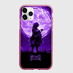 Чехол iPhone 11 Pro матовый КЛИНОК, РАССЕКАЮЩИЙ ДЕМОНОВ ГИЮ ТОМИОКА, цвет: 3D-малиновый