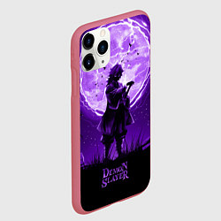 Чехол iPhone 11 Pro матовый КЛИНОК, РАССЕКАЮЩИЙ ДЕМОНОВ ГИЮ ТОМИОКА, цвет: 3D-малиновый — фото 2