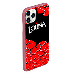 Чехол iPhone 11 Pro матовый Louna band ТРЕЩИНЫ, цвет: 3D-малиновый — фото 2