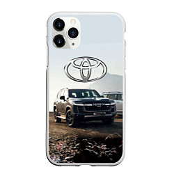 Чехол iPhone 11 Pro матовый Toyota Land Cruiser 300 Sport, цвет: 3D-белый