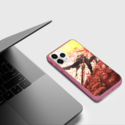 Чехол iPhone 11 Pro матовый BERSERK ГАТС РУНА спина, цвет: 3D-малиновый — фото 2