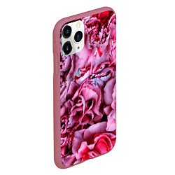 Чехол iPhone 11 Pro матовый Гвоздики, цвет: 3D-малиновый — фото 2