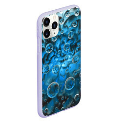 Чехол iPhone 11 Pro матовый Подводный цветок и пузыри, цвет: 3D-светло-сиреневый — фото 2