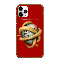Чехол iPhone 11 Pro матовый Threat To Survival - Shinedown, цвет: 3D-коричневый