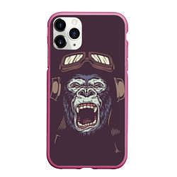 Чехол iPhone 11 Pro матовый Орущая горилла