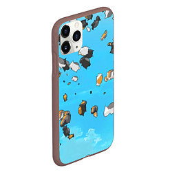 Чехол iPhone 11 Pro матовый Летающие котики Екаи Тетрадь дружбы Нацумэ, цвет: 3D-коричневый — фото 2