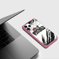 Чехол iPhone 11 Pro матовый Sex Pistols Big Logo, цвет: 3D-малиновый — фото 2