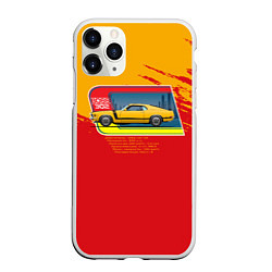 Чехол iPhone 11 Pro матовый Super Muscle Car, цвет: 3D-белый