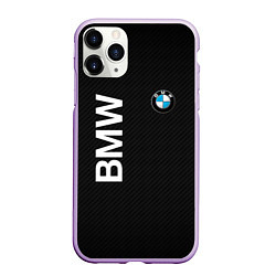 Чехол iPhone 11 Pro матовый Bmw КОРБОНОВЫЕ ПОЛОСЫ, цвет: 3D-сиреневый