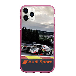 Чехол iPhone 11 Pro матовый Audi Sport Racing team Ауди Спорт Гоночная команда, цвет: 3D-малиновый