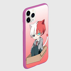 Чехол iPhone 11 Pro матовый Шото котик, цвет: 3D-фиолетовый — фото 2