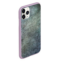 Чехол iPhone 11 Pro матовый Серая текстура с трещинами, цвет: 3D-сиреневый — фото 2