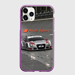 Чехол iPhone 11 Pro матовый Audi Sport Racing Team Short Track Car Racing Авто, цвет: 3D-фиолетовый