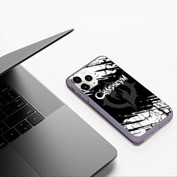 Чехол iPhone 11 Pro матовый Chaoseum Logo Grunge, цвет: 3D-серый — фото 2