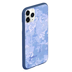 Чехол iPhone 11 Pro матовый Винтажный растительный летний орнамент, цвет: 3D-тёмно-синий — фото 2