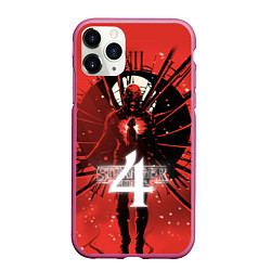 Чехол iPhone 11 Pro матовый Stranger things 4 сезон, цвет: 3D-малиновый