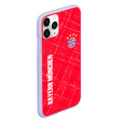 Чехол iPhone 11 Pro матовый Bayern munchen Абстрактно выцарапанный фон, цвет: 3D-светло-сиреневый — фото 2