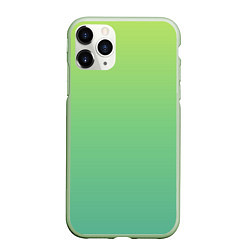 Чехол iPhone 11 Pro матовый Shades of Green GRADIENT, цвет: 3D-салатовый