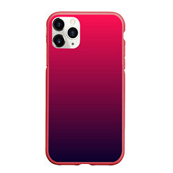 Чехол iPhone 11 Pro матовый RED to dark BLUE GRADIENT, цвет: 3D-красный
