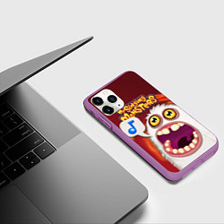 Чехол iPhone 11 Pro матовый My singing monster, цвет: 3D-фиолетовый — фото 2