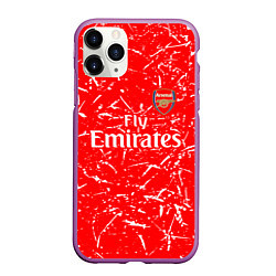 Чехол iPhone 11 Pro матовый Arsenal fly emirates sport, цвет: 3D-фиолетовый