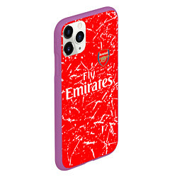 Чехол iPhone 11 Pro матовый Arsenal fly emirates sport, цвет: 3D-фиолетовый — фото 2