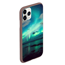 Чехол iPhone 11 Pro матовый Aurora borealis, цвет: 3D-коричневый — фото 2