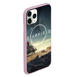 Чехол iPhone 11 Pro матовый На поверхности Starfield, цвет: 3D-розовый — фото 2