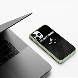 Чехол iPhone 11 Pro матовый The Sound of Madness Shinedown, цвет: 3D-салатовый — фото 2