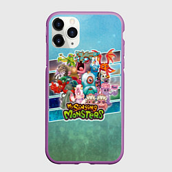 Чехол iPhone 11 Pro матовый Мои поющие монстры персонажи, цвет: 3D-фиолетовый