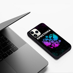 Чехол iPhone 11 Pro матовый Кристина Россия, цвет: 3D-черный — фото 2