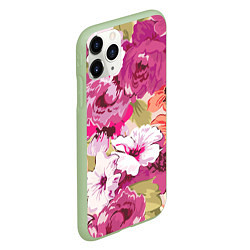 Чехол iPhone 11 Pro матовый Красочный цветочный паттерн Лето Fashion trend 202, цвет: 3D-салатовый — фото 2