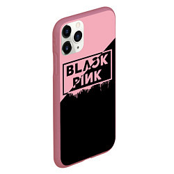Чехол iPhone 11 Pro матовый BLACKPINK BIG LOGO, цвет: 3D-малиновый — фото 2