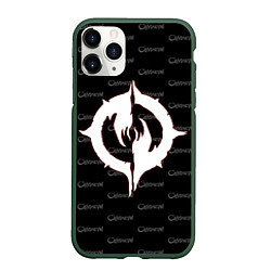 Чехол iPhone 11 Pro матовый Chaoseum Pattern Emblem, цвет: 3D-темно-зеленый