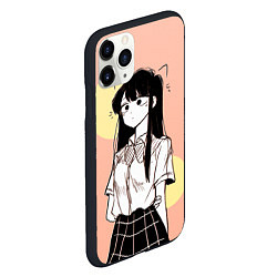Чехол iPhone 11 Pro матовый Милашка Коми У Коми проблемы с общением, цвет: 3D-черный — фото 2