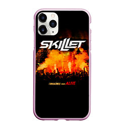 Чехол iPhone 11 Pro матовый Comatose Comes Alive - Skillet, цвет: 3D-розовый