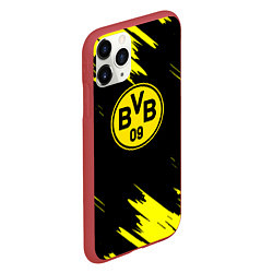 Чехол iPhone 11 Pro матовый Borussia texture, цвет: 3D-красный — фото 2