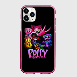 Чехол iPhone 11 Pro матовый POPPY PLAYTIME chapter 2 персонажи игры, цвет: 3D-малиновый