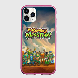 Чехол iPhone 11 Pro матовый My singing monsters САХАСЕМЬЯ, цвет: 3D-малиновый