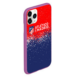 Чехол iPhone 11 Pro матовый Atletico madrid атлетико мадрид брызги красок, цвет: 3D-фиолетовый — фото 2