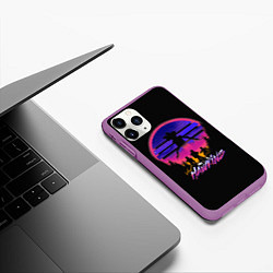 Чехол iPhone 11 Pro матовый Visit Hawkins Stranger Things, цвет: 3D-фиолетовый — фото 2