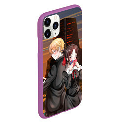 Чехол iPhone 11 Pro матовый Госпожа Кагуя Love is war Синомия Миюки Сироганэ, цвет: 3D-фиолетовый — фото 2